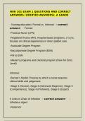 NUR 101 Exam 1 Questions and Correct Answers Verified A Grade