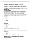 GKD250 Soil Science EXAM PREPARATION &vert; Themes 3&ndash;4 Study Guide &ndash; Soil Minerals&comma; Clay Minerals & Soil Biodiversity &lpar;UP&rpar;