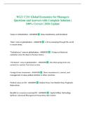 WGU C211 Global Economics for Managers Questions and Answers with Complete Solution &vert; 100&percnt; Correct &vert; 2026 Update