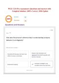 WGU C211 Pre-Assessment &vert; Questions and Answers with Complete Solution &vert; 100&percnt; Correct &vert; 2026 Update