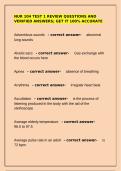 NUR 104 Test 1 Review Questions and Verified Answers Get It 100&percnt; Accurate