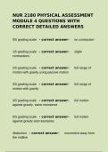 NUR 2180 Physical Assessment Module 4 Questions with Correct Detailed Answers