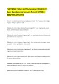 WGU D522 Python for IT Automation &lpar;WGU D522&rpar; Exam Questions and answers Newest RATED A&plus; 2025&sol;2026 UPDATED