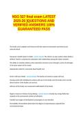 NSG 527 final exam LATEST 2025-26- QUESTIONS AND VERIFIED ANSWERS 100&percnt;  GUARANTEED PASSS