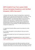 EMT-B AAOS Final Test Latest 2026 Actual Complete Questions and Verified Answers&vert; 100&percnt; Success&excl;&excl;&excl;