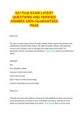 527 Final EXAM LATEST QUESTIONS AND VERIFIED ANSWES 100&percnt; GUARANTEED PASS