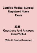 Certified Medical-Surgical Registered Nurse 2026 &vert; Sample Questions PDF