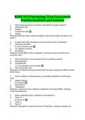 NURS 5315 Hematology Final Assessment Practice Questions and Answers&vert;Accurate&vert;Verified