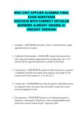 WGU C957 APPLIED ALGEBRA FINAL EXAM QUESTIONS 2025&sol;2026 WITH CORRECT DETAILED ANSWERS ALREADY GRADED A&plus; <RECENT VERSION>