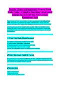 Supply Chain Management Exam Study Guide 2026&sol;2027 &vert; Complete Review&comma; Practice Questions & Verified Answers &vert; Guaranteed Pass
