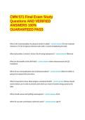 CMN 571 Final Exam Study Questions AND VERIFIED ANSWERS 100&percnt; GUARANTEED PASS