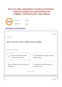 WGU C211 PRE-ASSESSMENT&colon; GLOBAL ECONOMICS FOR MANAGERS &lpar;UZC2&rpar; QUESTIONS AND CORRECT ANSWERS ONLY &vert; 2026 UPDATE