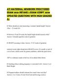 ATI MATERNAL NEWBORN PROCTORED EXAM 2025 RETAKE 2 EXAM SCRIPT 2026 UPDATED QUESTIONS WITH NGN GRADED A&plus;
