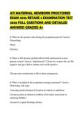 ATI MATERNAL NEWBORN PROCTORED EXAM 2025 RETAKE 2 EXAMINATION TEST 2026 FULL QUESTIONS AND DETAILED ANSWERS GRADED A&plus;