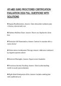 ATI MED SURG PROCTORED CERTIFICATION EVALUATION 2026 FULL QUESTIONS WITH SOLUTIONS