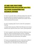 ATI MED SURG PROCTORED CERTIFICATION EVALUATION 2026 FULL SOLUTIONS GUARANTEED PASS ACCURATE ANSWERS