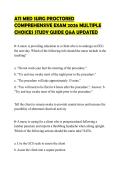 ATI MED SURG PROCTORED COMPREHENSIVE EXAM 2026 MULTIPLE CHOICES STUDY GUIDE Q&A UPDATED