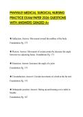 PNVN1631 MEDICAL SURGICAL NURSING PRACTICE EXAM PAPER 2026 QUESTIONS WITH ANSWERS GRADED A&plus;