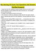 NUR NURSING 155 EXAM QUESTIONS AND ANSWERS &lpar;VERIFIED ANSWERS&rpar;
