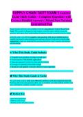 Supply Chain TAITT Exam 1 Study Guide 2026&sol;2027 &vert; Complete Exam Prep&comma; Practice Questions & Verified Answers