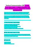 Tactical Communication CBT Study Guide 2026&sol;2027 &vert; Complete Exam Review&comma; Practice Questions & Verified Answers