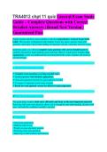 TRA4012 Chapter 11 Quiz Study Guide 2026&sol;2027 &vert; Practice Questions & Verified Answers