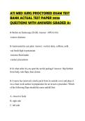 ATI MED SURG PROCTORED EXAM TEST BANK ACTUAL TEST PAPER 2026 QUESTIONS WITH ANSWERS GRADED A&plus;