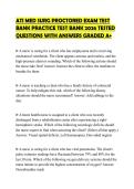 ATI MED SURG PROCTORED EXAM TEST BANK PRACTICE TEST BANK 2026 TESTED QUESTIONS WITH ANSWERS GRADED A&plus;