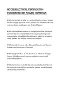 NCCER ELECTRICAL CERTIFICATION EVALUATION 2026 SOLVED QUESTIONS
