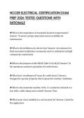NCCER ELECTRICAL CERTIFICATION EXAM PREP 2026 TESTED QUESTIONS WITH RATIONALE