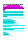 Comprehensive ANCC PMHNP Board Exam Study Guide 2026&sol;2027 &vert; Practice Questions & Verified Answers &vert; Guaranteed Pass