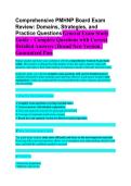 Comprehensive PMHNP Board Exam Review 2026&sol;2027 &vert; Complete Study Guide with Practice Questions & Verified Answers