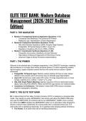 Complete Test Bank&colon; Modern Database Management &lpar;2026&sol;2027 Edition&rpar; &vert; SQL&colon;2023&comma; PostgreSQL 18 & Data Architecture