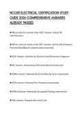 NCCER ELECTRICAL CERTIFICATION STUDY GUIDE 2026 COMPREHENSIVE ANSWERS ALREADY PASSED