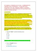 PCT MEDICAL TERMINOLOGY EXAM &ndash; COMPREHENSIVE  CERTIFICATION ASSESSMENT - LATEST PRACTICE  QUESTIONS AND 100&percnt; VERIFIED CORRECT ANSWERS &vert;  COMPLETE EXAM PREP TESTBANK &vert; GUARANTEED PASS &vert;  INSTANT DOWNLOAD PDF 