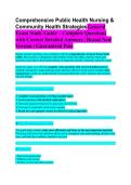 Comprehensive Public Health Nursing Study Guide 2026&sol;2027 &vert; Practice Questions & Verified Answers
