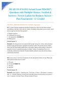 BUAD 331 EXAM 2 Actual Exam 2026&sol;2027&colon; Questions with Multiple Choices &vert; Verified & Answers &vert; Newest Update for Business Success &ndash; Pass Guaranteed - A&plus; Graded
