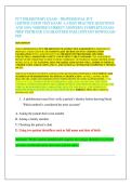 PCT PHLEBOTOMY EXAM &ndash; PROFESSIONAL PCT  CERTIFICATION TEST EXAM - LATEST PRACTICE QUESTIONS  AND 100&percnt; VERIFIED CORRECT ANSWERS &vert; COMPLETE EXAM  PREP TESTBANK &vert; GUARANTEED PASS &vert; INSTANT DOWNLOAD  PDF 