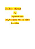 Solutions Manual for Corporate Finance 13th Edition by Jonathan Ross&comma; Randolph Westerfield&comma; Jeffrey Jaffe&comma; and Bradford Jordan &vert; Complete Chapter Solutions and Worked Examples &vert; ISBN 9781264168400