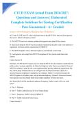 CTCD EXAM Actual Exam 2026&sol;2027&colon; Questions and Answers &vert; Elaborated Complete Solutions for Towing Certification &ndash; Pass Guaranteed - A&plus; Graded