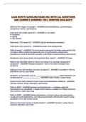 LCAS NORTH CAROLINA EXAM &lpar;NC&rpar; WITH ALL QUESTIONS AND CORRECT ANSWERS 100&percnt; VERIFIED 2026-2027&excl;&excl;