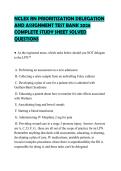 NCLEX RN PRIORITIZATION DELEGATION AND ASSIGNMENT TEST BANK 2026 COMPLETE STUDY SHEET SOLVED QUESTIONS