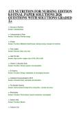ATI NUTRITION FOR NURSING EDITION 8&period;0 FINAL PAPER SOLUTIONS 2026 QUESTIONS WITH SOLUTIONS GRADED A&plus;