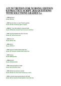 ATI NUTRITION FOR NURSING EDITION 8&period;0 PRACTICE SCRIPT 2026 QUESTIONS WITH SOLUTIONS GRADED A&plus;
