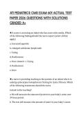 ATI PEDIATRICS CMS EXAM 601 ACTUAL TEST PAPER 2026 QUESTIONS WITH SOLUTIONS GRADED A&plus;