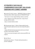 ATI PEDIATRICS CMS EXAM 601 COMPREHENSIVE EXAM SCRIPT 2026 SOLVED QUESTIONS WITH CORRECT ANSWERS