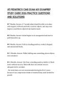 ATI PEDIATRICS CMS EXAM 601 EXAMPREP STUDY GUIDE 2026 PRACTICE QUESTIONS AND SOLUTIONS