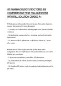 ATI PHARMACOLOGY PROCTORED 313 COMPREHENSIVE TEST 2026 QUESTIONS WITH FULL SOLUTION GRADED A&plus;