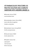 ATI PHARMACOLOGY PROCTORED 313 PRACTICE SOLUTION 2026 COMPLETE QUESTIONS WITH ANSWERS GRADED A&plus;
