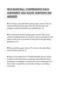 NFHS BASKETBALL COMPREHENSIVE RULES ASSESSMENT 2026 SOLVED QUESTIONS AND ANSWERS
